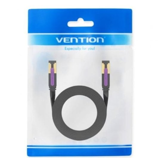 Cable de Red RJ45 Vention ICABN Cat.7 15m 10Gbps Blindado Plano Negro