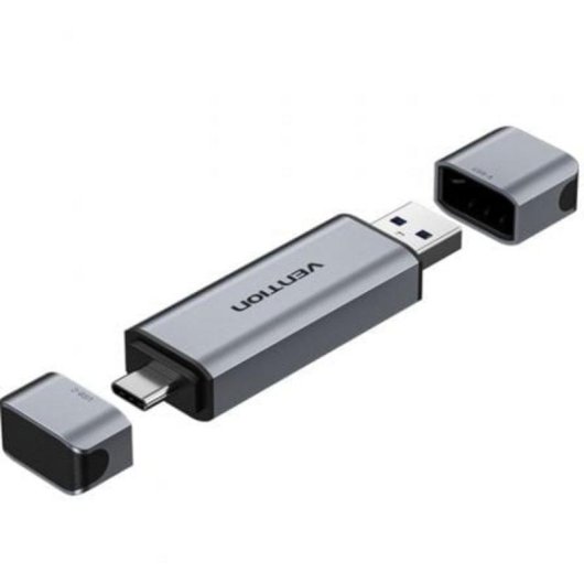 Lettore schede Vention CLLH0 USB 3.0 Tipo-C Alluminio Doppio SD/TF 512GB
