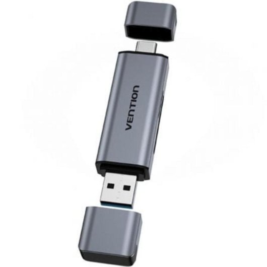 Lettore schede Vention CLLH0 USB 3.0 Tipo-C Alluminio Doppio SD/TF 512GB