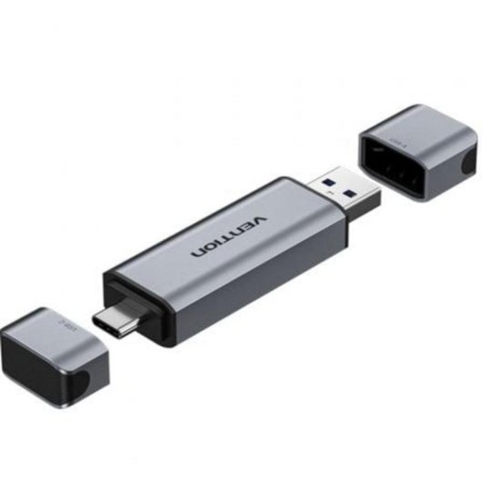 Lettore schede Vention CLLH0 USB 3.0 Tipo-C Alluminio Doppio SD/TF 512GB