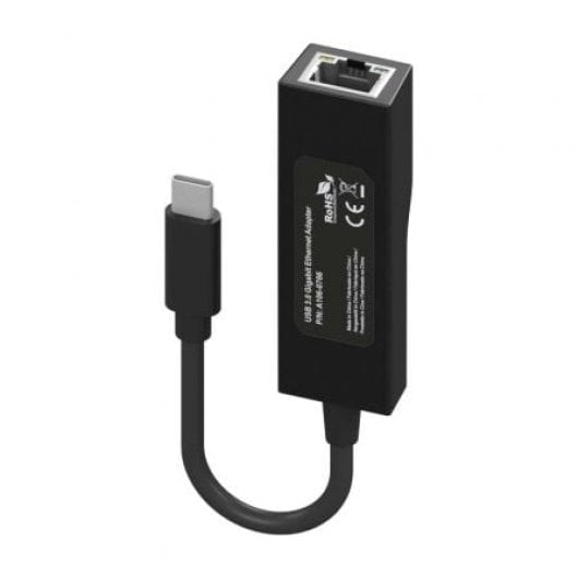 Conversor AISENS USB3.1 Gen1 USB-C para Gigabit Ethernet 1000Mbps 11cm Preto