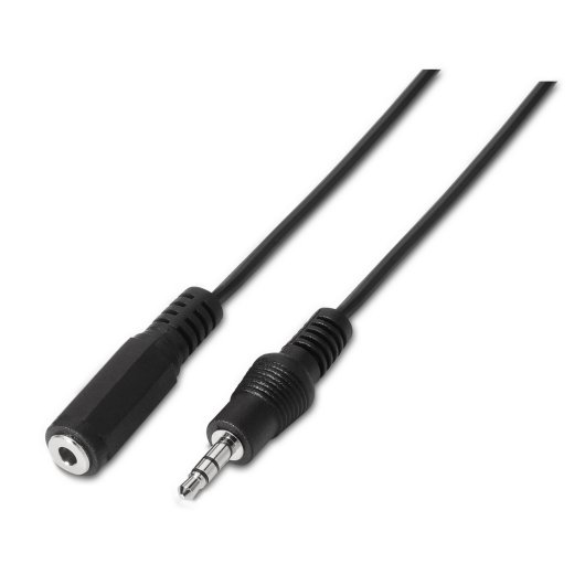 Cable AISENS A128-0146 Jack 3.5 Macho-Hembra 3m Negro Alta Compatibilidad