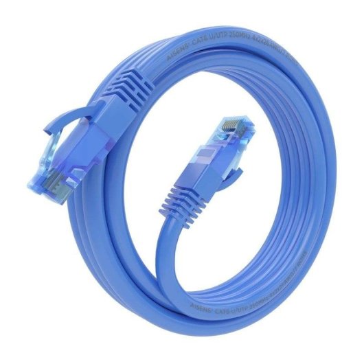 Cabo de rede AISENS CAT.6 UTP AWG26 CCA Azul 2m RJ45 a RJ45