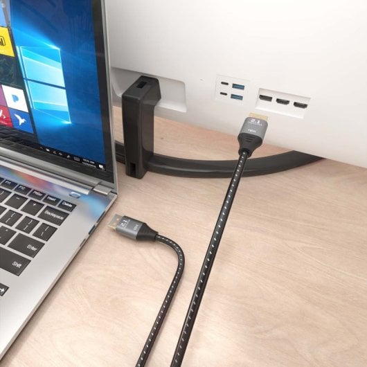 Cable AISENS DisplayPort V2.1 16K 80Gbps 2.0m DP Macho-Macho Ultra Alta Frecuencia