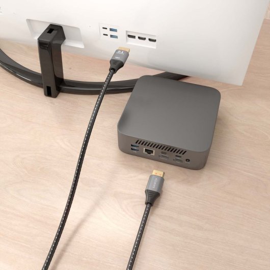 Cable AISENS DisplayPort V2.1 16K 80Gbps 2.0m DP Macho-Macho Ultra Alta Frecuencia