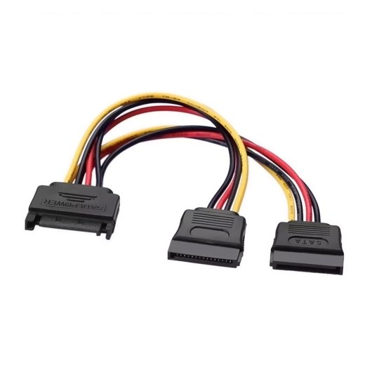 AISENS A131-0353 Cabo SATA Macho para 2x Fêmea 15 pinos 0,2m Preto até 54W