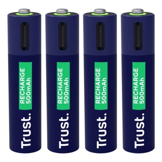 Trust 25671 AAA 500mAh USB-C LED batteria ricaricabile 1h 4 unità NiMH