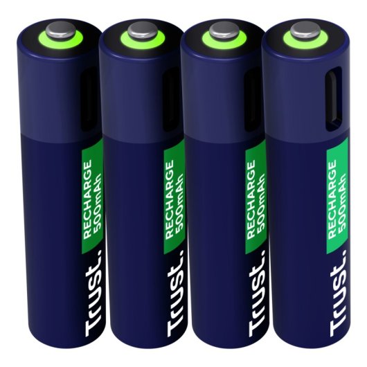 Trust 25671 AAA 500mAh USB-C LED batteria ricaricabile 1h 4 unità NiMH