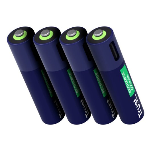 Trust 25671 AAA 500mAh USB-C LED batteria ricaricabile 1h 4 unità NiMH