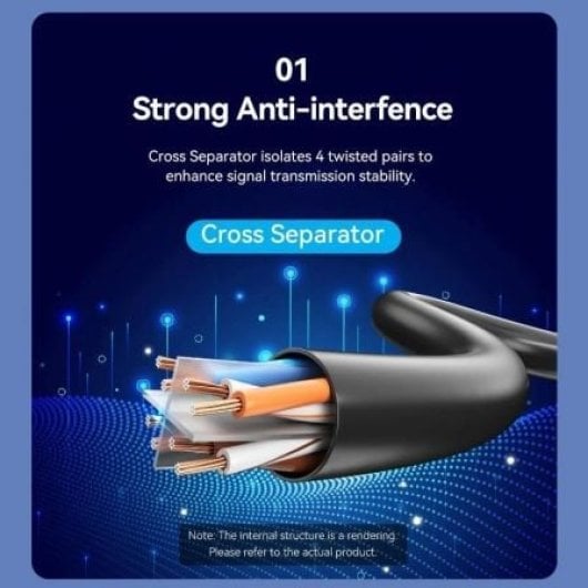 Cable de red Vention IBRBG Cat.6 1.5m Negro RJ45 UTP 1000Mbps 250MHz