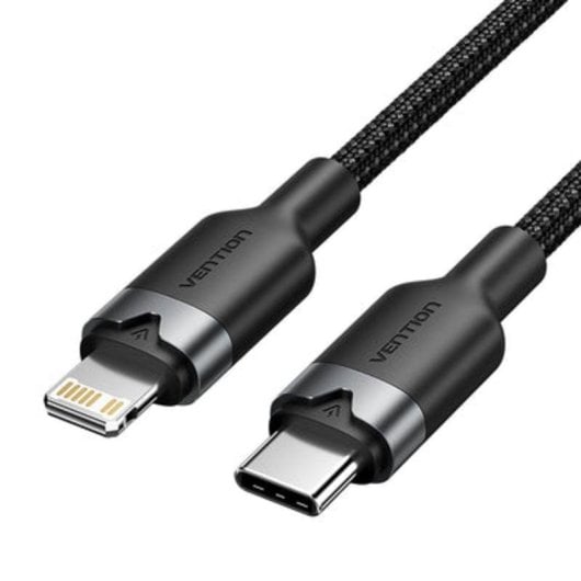 Câble Vention LALBH USB-C vers Lightning 27W 2m Noir