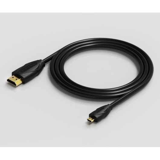 Cable HDMI Vention VAA-D03-B100 1m Alta Velocidad 10.2Gbps 24K Micro HDMI Negro