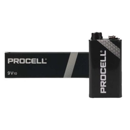 Pila Duracell PROCELL ID1604IPX10 9V Alcalina Pack de 10 Zn/MnO2 673mAh