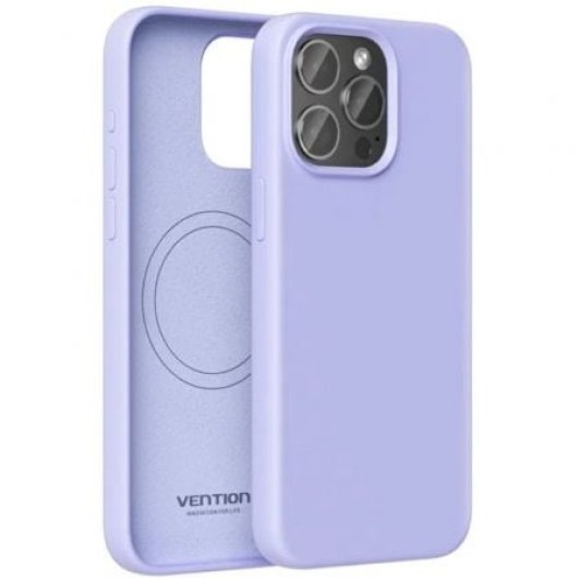 Funda de Silicona Vention KUEV0-20 MagSafe N52*38 Compatible iPhone 14 Plus Morada