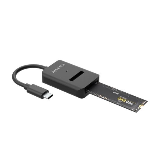 Caja externa SSD AISENS ASUC-M2D011-BK M.2 SATA/NVMe USB-C 10 Gbit/s Negra