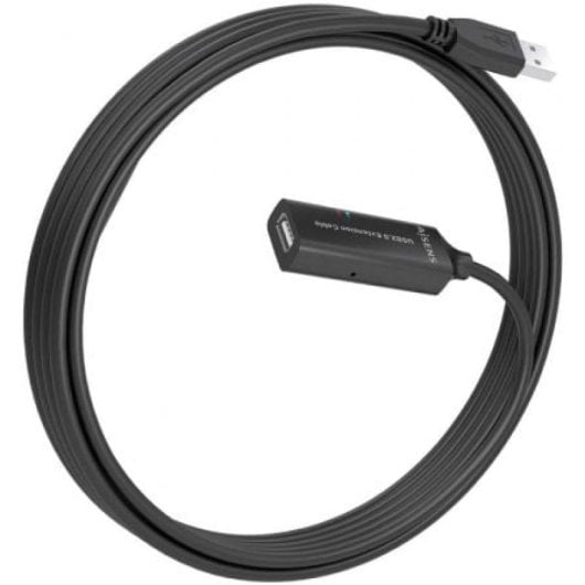 AISENS A101-0914 Cabo de extensão USB 5m com amplificador USB 2.0 Preto