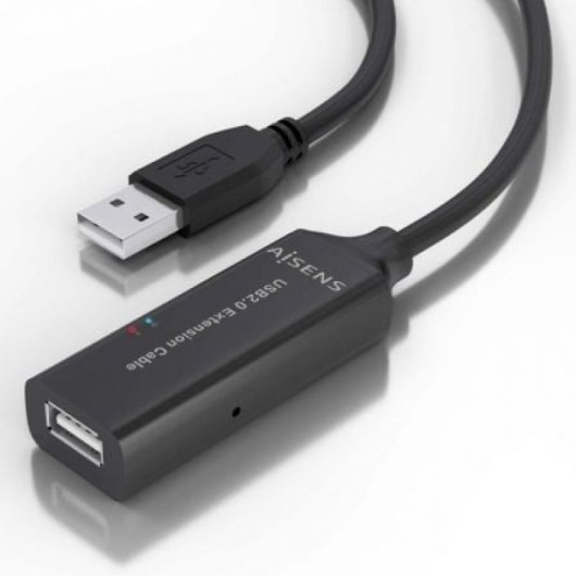 AISENS A101-0914 Cabo de extensão USB 5m com amplificador USB 2.0 Preto