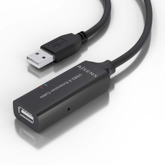 AISENS A101-0914 Cabo de extensão USB 5m com amplificador USB 2.0 Preto
