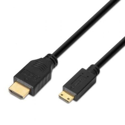 Cabo HDMI AISENS A119-0114 Mini HDMI Macho/Macho 3D Dourado Preto de 1,8 m