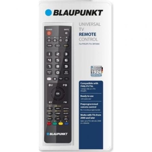 Mando Universal BLAUPUNKT BP3004 Compatible con TV Philips, listo para usar, sin programación