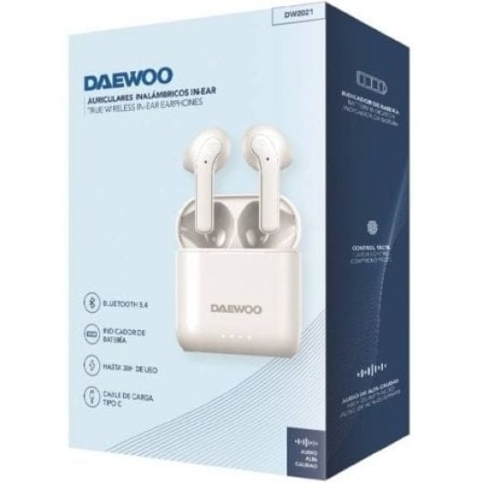 Casque sans fil Bluetooth v5.4 Daewoo avec étui de chargement et autonomie prolongée