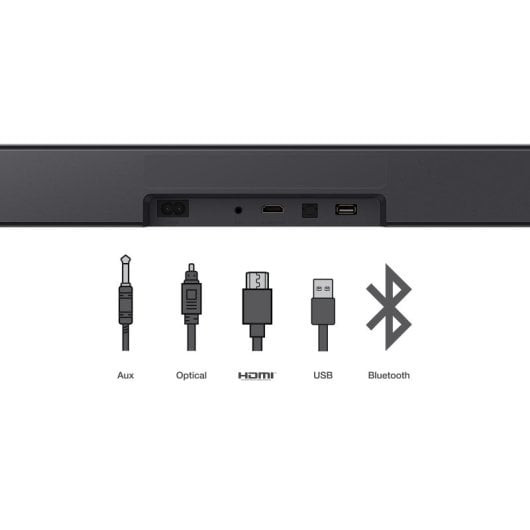 Barra de som Bluetooth HDMI TCL S45H 100 W Dolby Atmos Dual Bass Titânio escuro