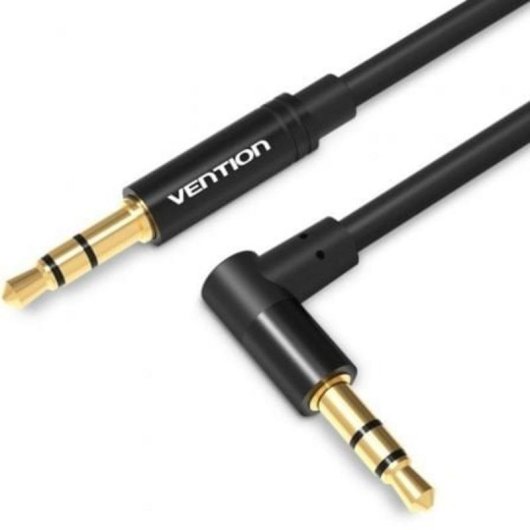Cabo estéreo Vention BAKBF-T Jack 3.5mm macho-macho 1m plano ângulo reto negro