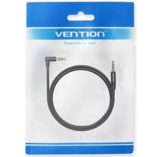 Cabo estéreo Vention BAKBF-T Jack 3.5mm macho-macho 1m plano ângulo reto negro