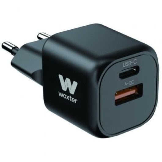Cargador compacto WOXTER PE26-173 20W 1xUSB-C Power Delivery 1xUSB-A simultáneo