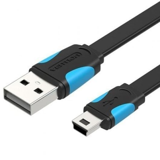 Cable USB Vention VAS-A14-B150 1.5m 480Mbps Azul Negro Mini USB Macho-Macho