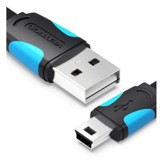 Cable USB Vention VAS-A14-B150 1.5m 480Mbps Azul Negro Mini USB Macho-Macho