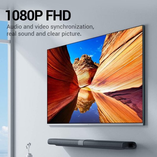 Conversor Vention HBCBB Mini DisplayPort Macho para HDMI Fêmea 4K a 30 Hz com Blindagem Dupla