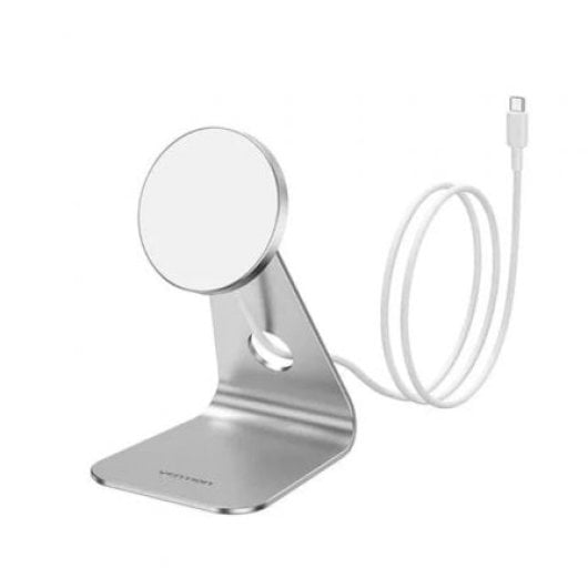 Vention FGHIF MagSafe 15W USB-C kabellose Ladestation silber 1m Aluminium