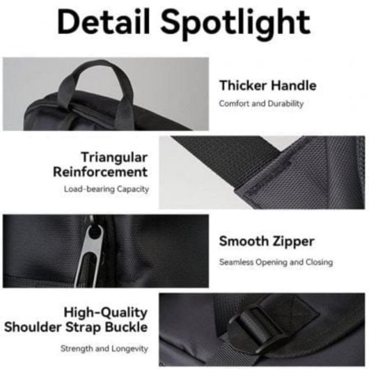 Mochila Vention KROB0 para portáteis até 15,6" 19L impermeável preta