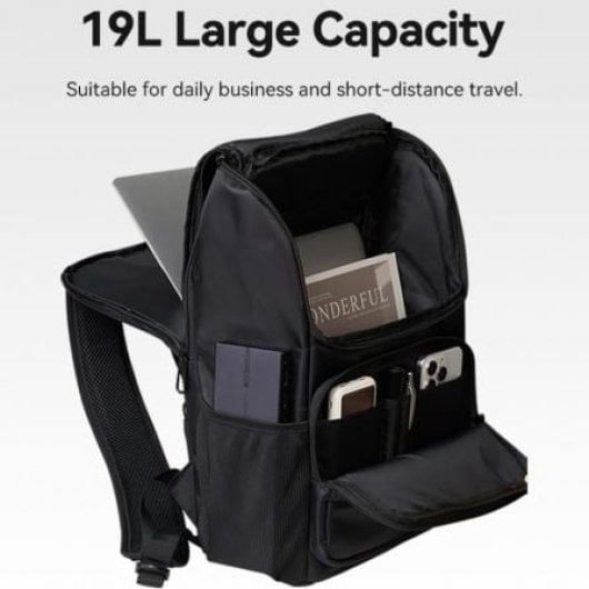 Mochila Vention KROB0 para portáteis até 15,6″ 19L à prova de água preta