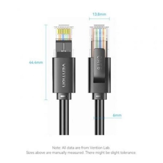 Cable de red Vention IBRBJ Cat.6 5m Negro RJ45 UTP Gigabit Ethernet