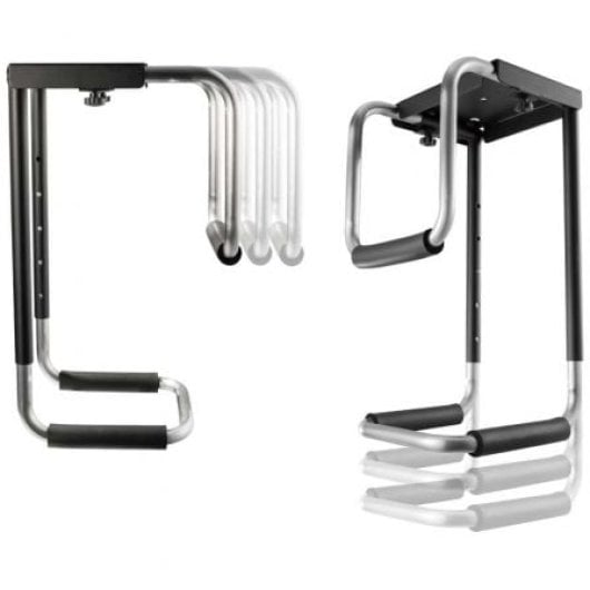 Soporte Bajo Mesa AISENS MPC08-337 Plata-Negro Ajustable 30kg para CPU/PC