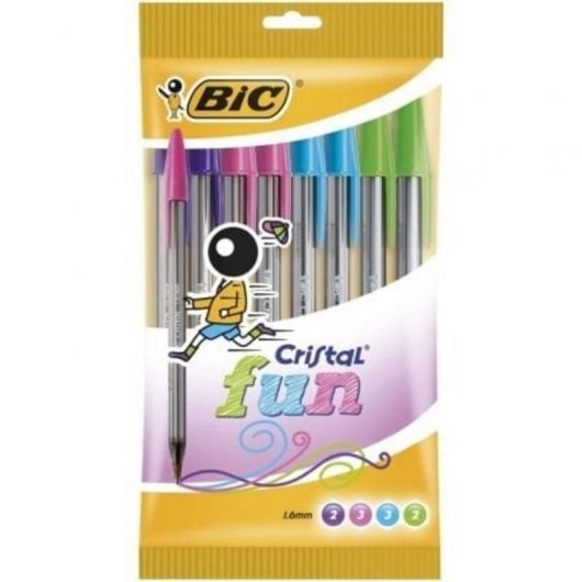 Pennarello BIC Cristal Fun 921342 1,6mm Asciugatura Veloce 10 Colori