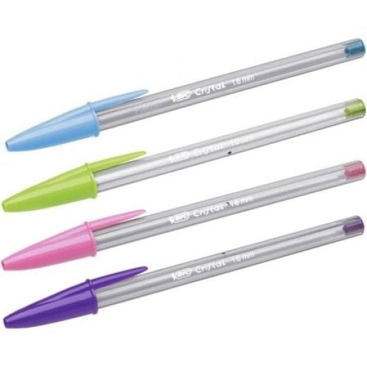 Stylo à bille BIC Cristal Fun 921342, pointe 1,6 mm, séchage rapide, 10 couleurs assorties
