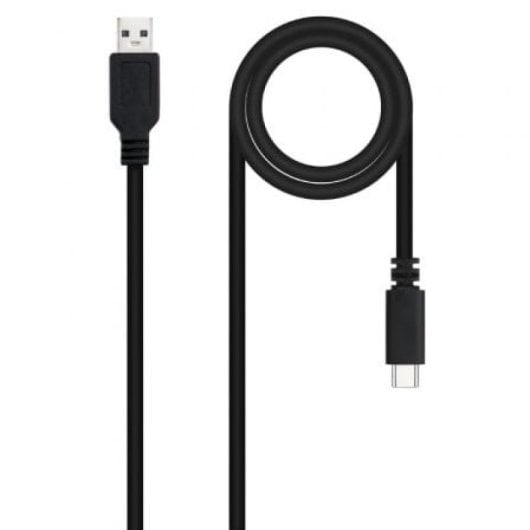 Câble Nanocable 10.01.2101-L150 USB 2.0 USB-C/M-A 1,5 m Noir 3 A 480 Mbps