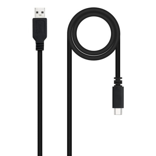 Câble Nanocable 10.01.2101-L150 USB 2.0 USB-C/M-A 1,5 m Noir 3 A 480 Mbps