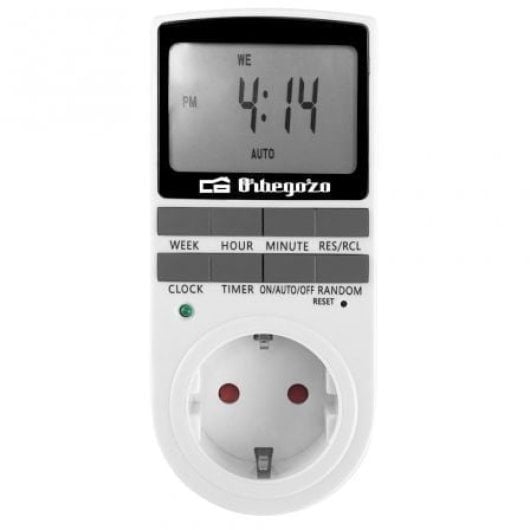 Orbegozo PG 25 Digitalprogrammierer 24h 16 Anti-Diebstahl-Programme 3680W LCD