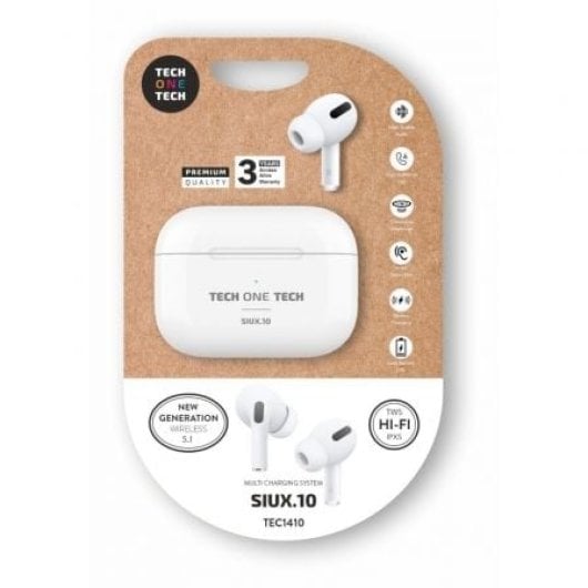 Auriculares sem fios Bluetooth 5.3 TECH ONE TECH com estojo Qi e sensores de movimento