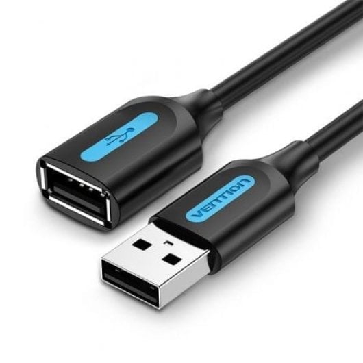 Cable USB Alargador Vention CBIBI 3m 480Mbps USB 2.0 Negro