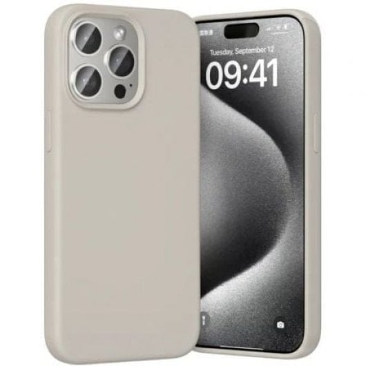 Funda silicona Vention KUFM0-20 compatible iPhone 15 Plus MagSafe gris grava