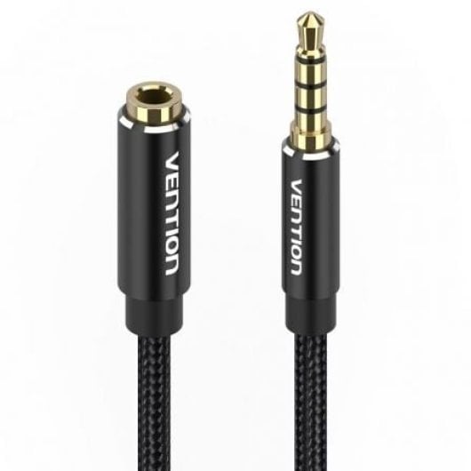 Cable estéreo Vention BHCBH 2m jack 3.5 macho a hembra negro