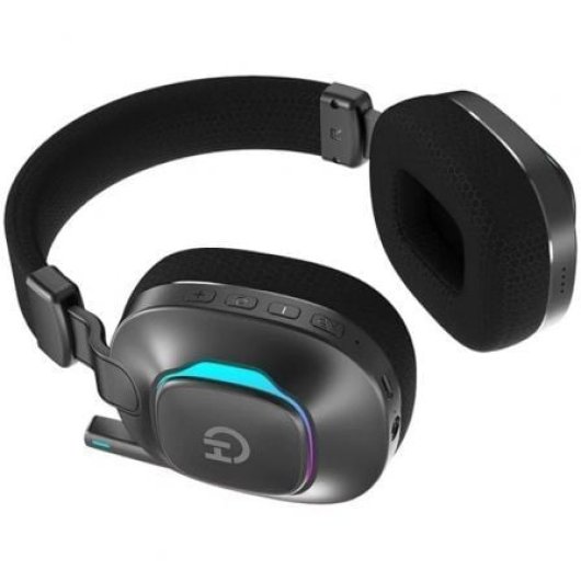 Auriculares sem fios Bluetooth 5.4 HIDITEC com conector de 3,5 mm, microfone e ARGB