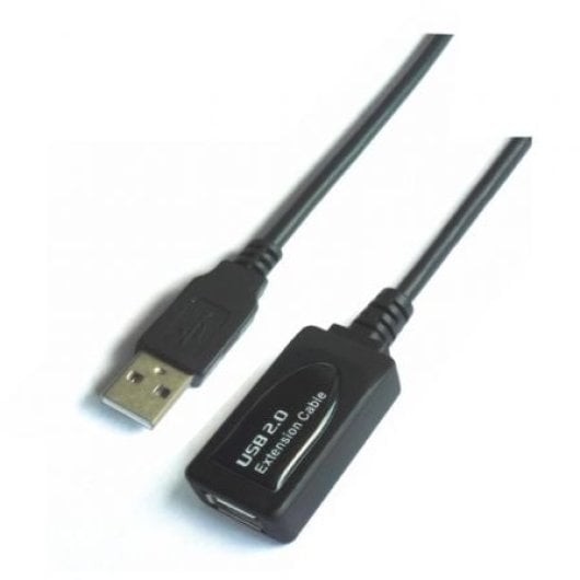 Cable alargador USB AISENS A101-0019 10m USB 2.0 Macho-Hembra Negro 60Mbps