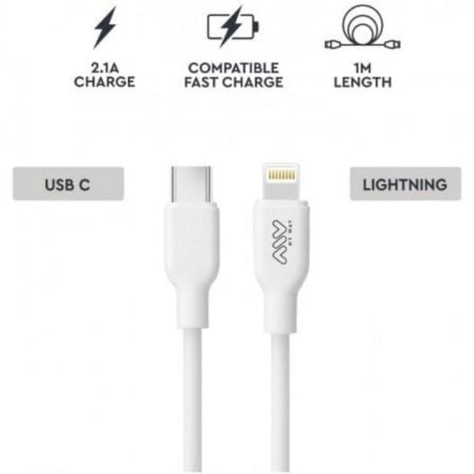 Cable USB Tipo-C a Lightning Myway LL-C20 20W 1m blanco carga rápida