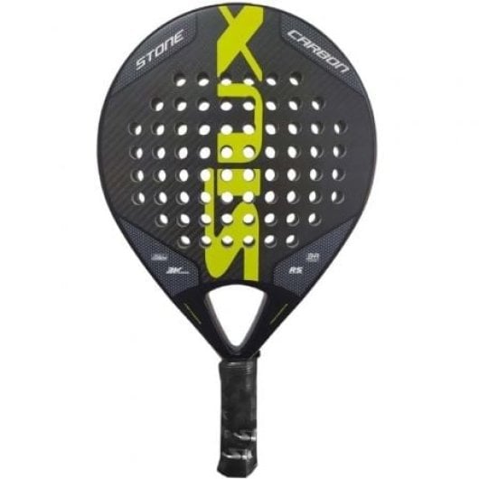 Pala pádel Siux Stone Carbon 3K 355-375g lágrima carbono 3K EVA Soft amarillo-negro